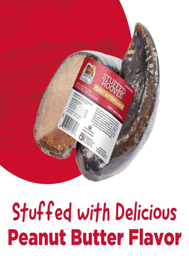 Country Kitchen Stuffed Beef Hoof Peanut Butter Flavor Dog Treat, 100% Natural, Long Lasting, 2 Pack - Image 2
